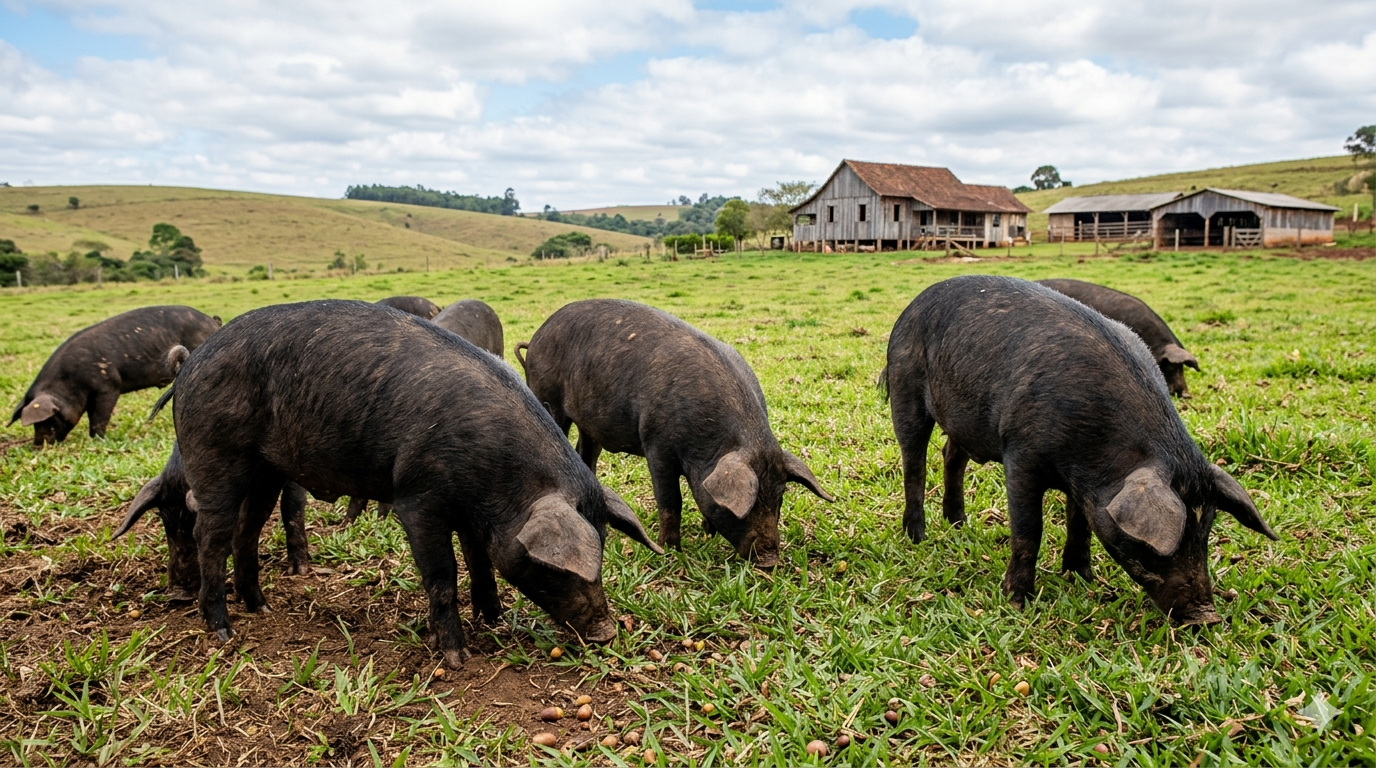Suínos da raça Moura, raça brasileira